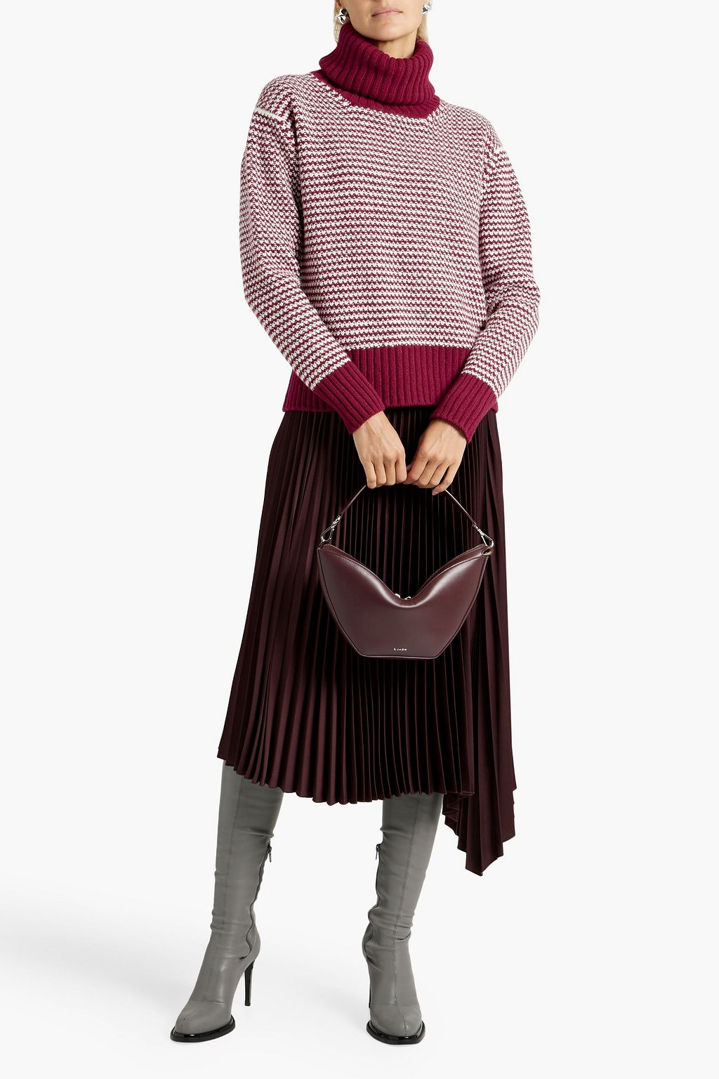 &DAUGHTER Striped wool turtleneck sweater