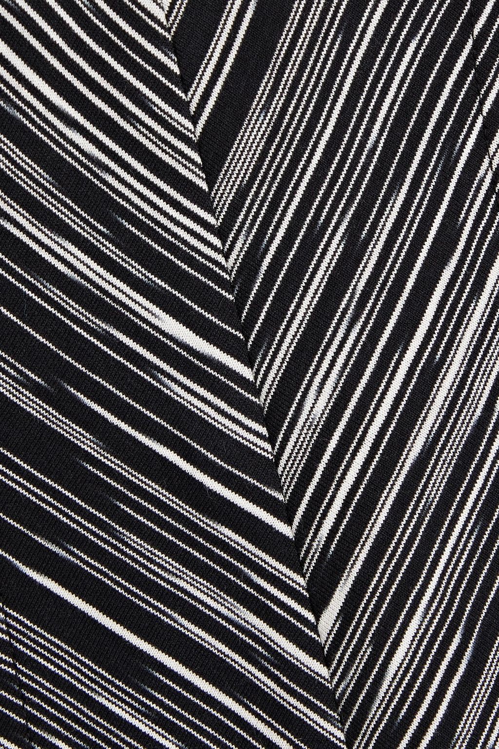 MISSONI فستان متوسط الطول بأسلوب القميص مصنوع من القطن بألوان متداخلة