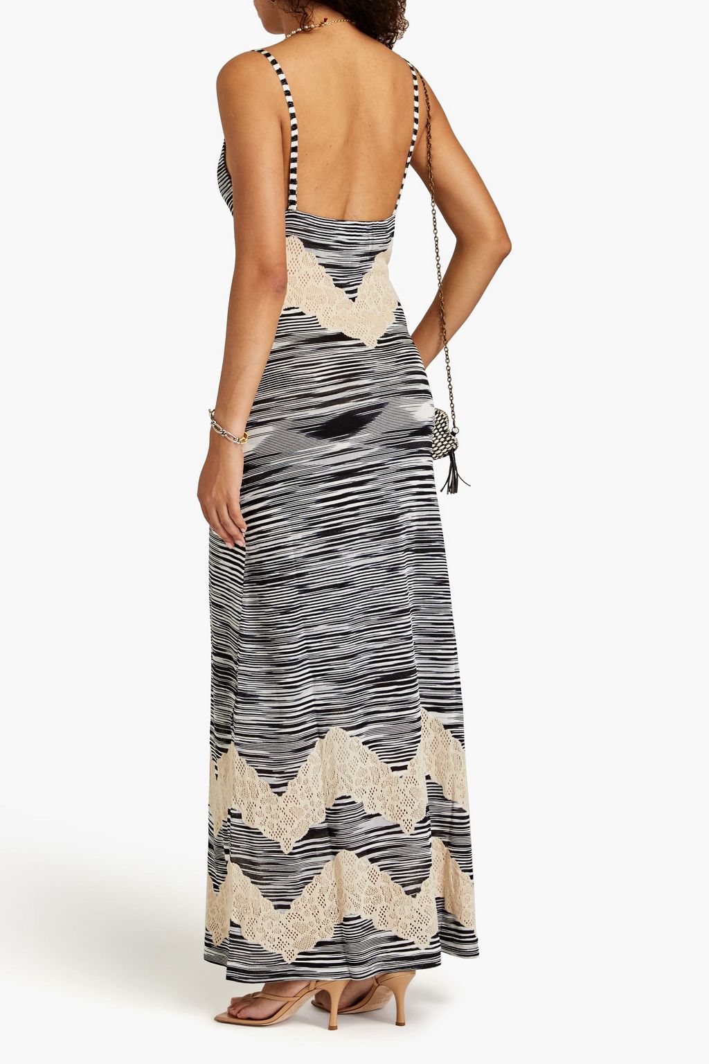 MISSONI فستان طويل من نسيج بحبكة كروشيه