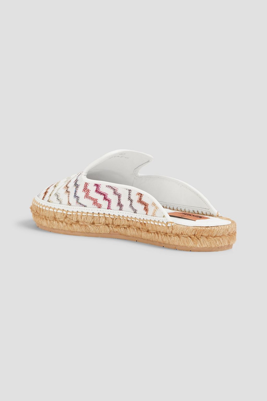 MISSONI Metallic crochet-knit espadrille slippers