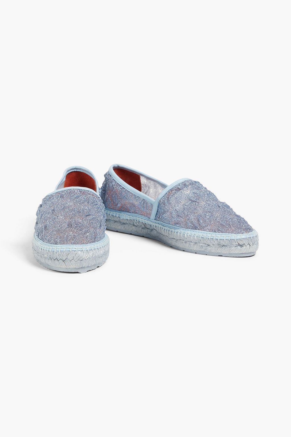 MISSONI Metallic crochet-knit espadrilles