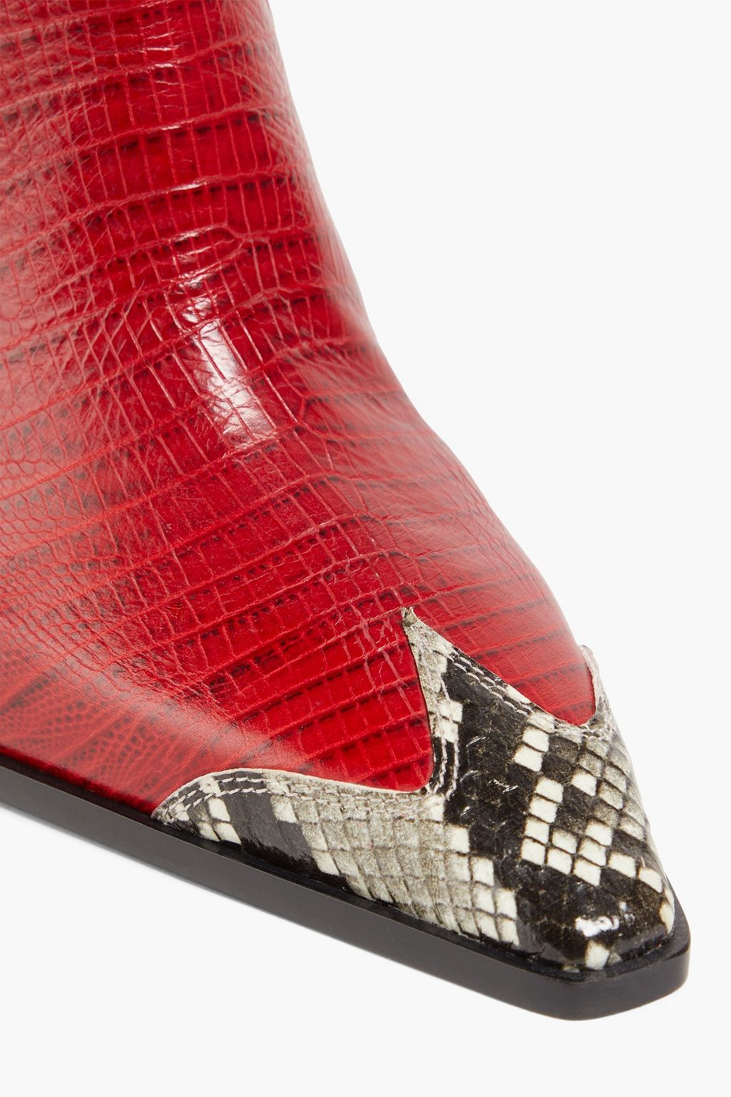MISSONI Ankle Boots aus Leder mit Schlangen- und Krokodileffekt