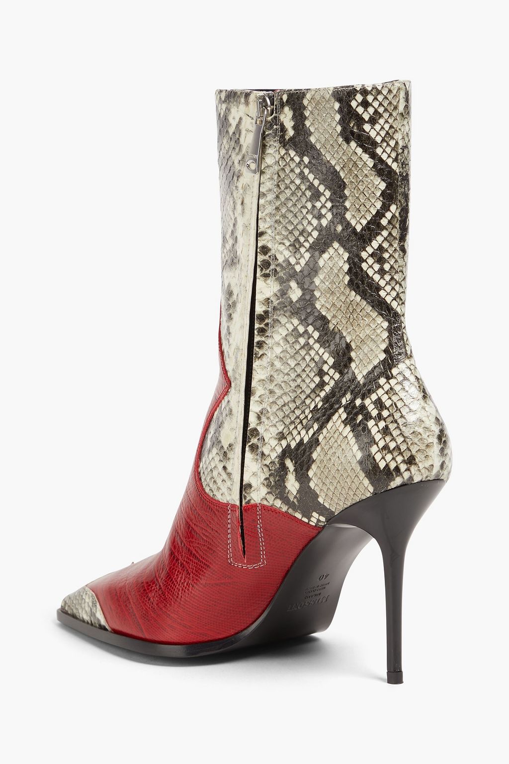 MISSONI Ankle Boots aus Leder mit Schlangen- und Krokodileffekt