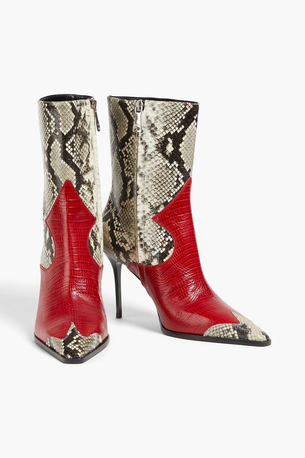 MISSONI Ankle Boots aus Leder mit Schlangen- und Krokodileffekt