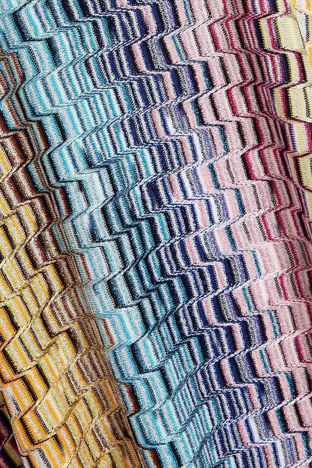 MISSONI Metallic crochet-knit kaftan