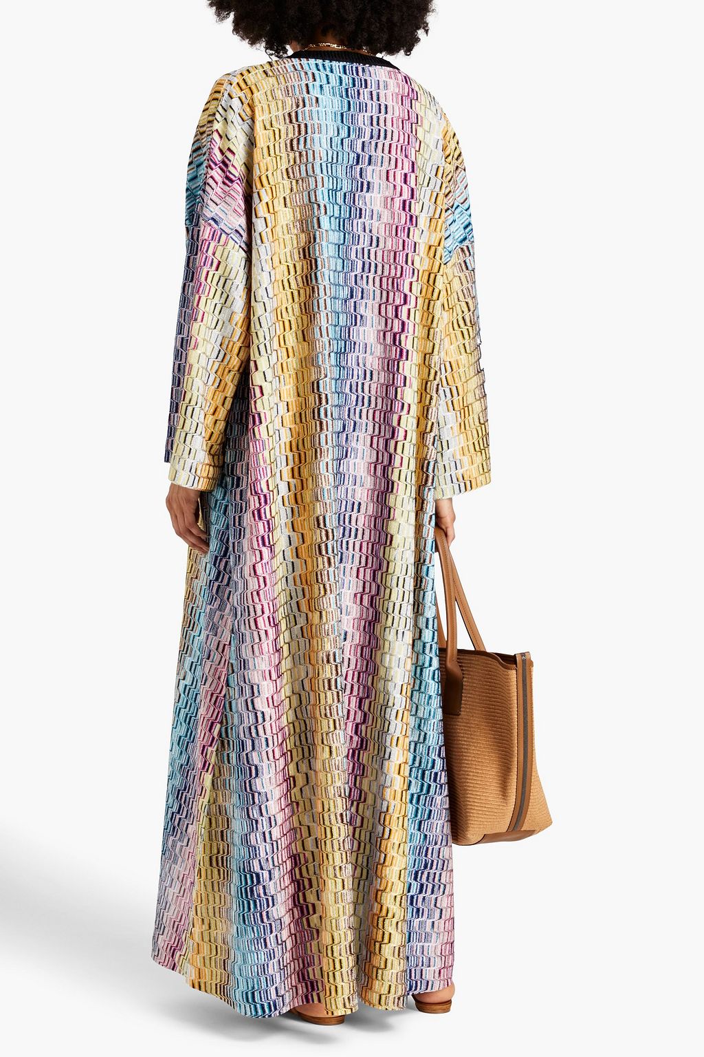 MISSONI Metallic crochet-knit kaftan