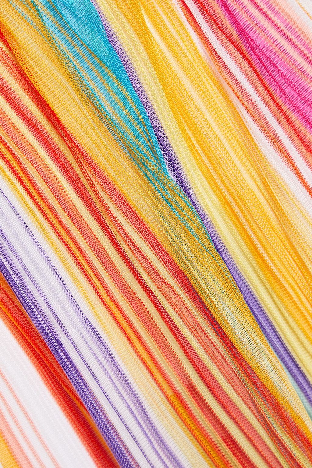 MISSONI Striped crochet-knit midi skirt