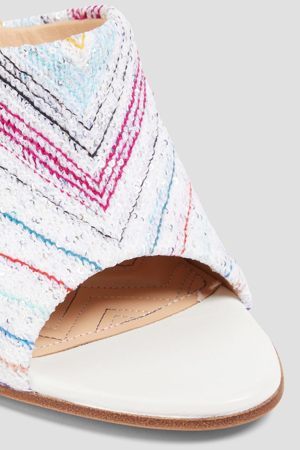 MISSONI かぎ針編みニット ミュール スパンコール付き