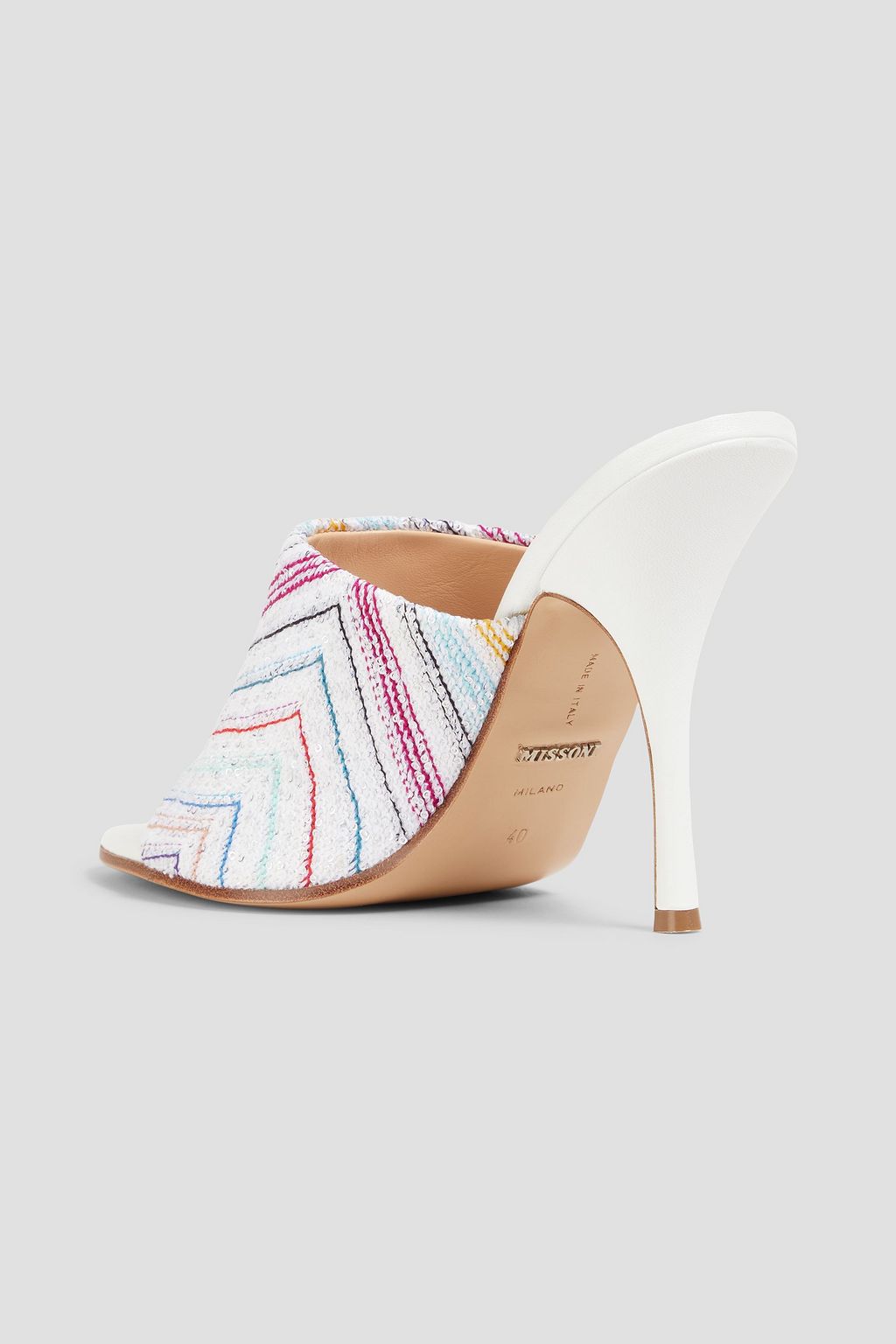MISSONI かぎ針編みニット ミュール スパンコール付き