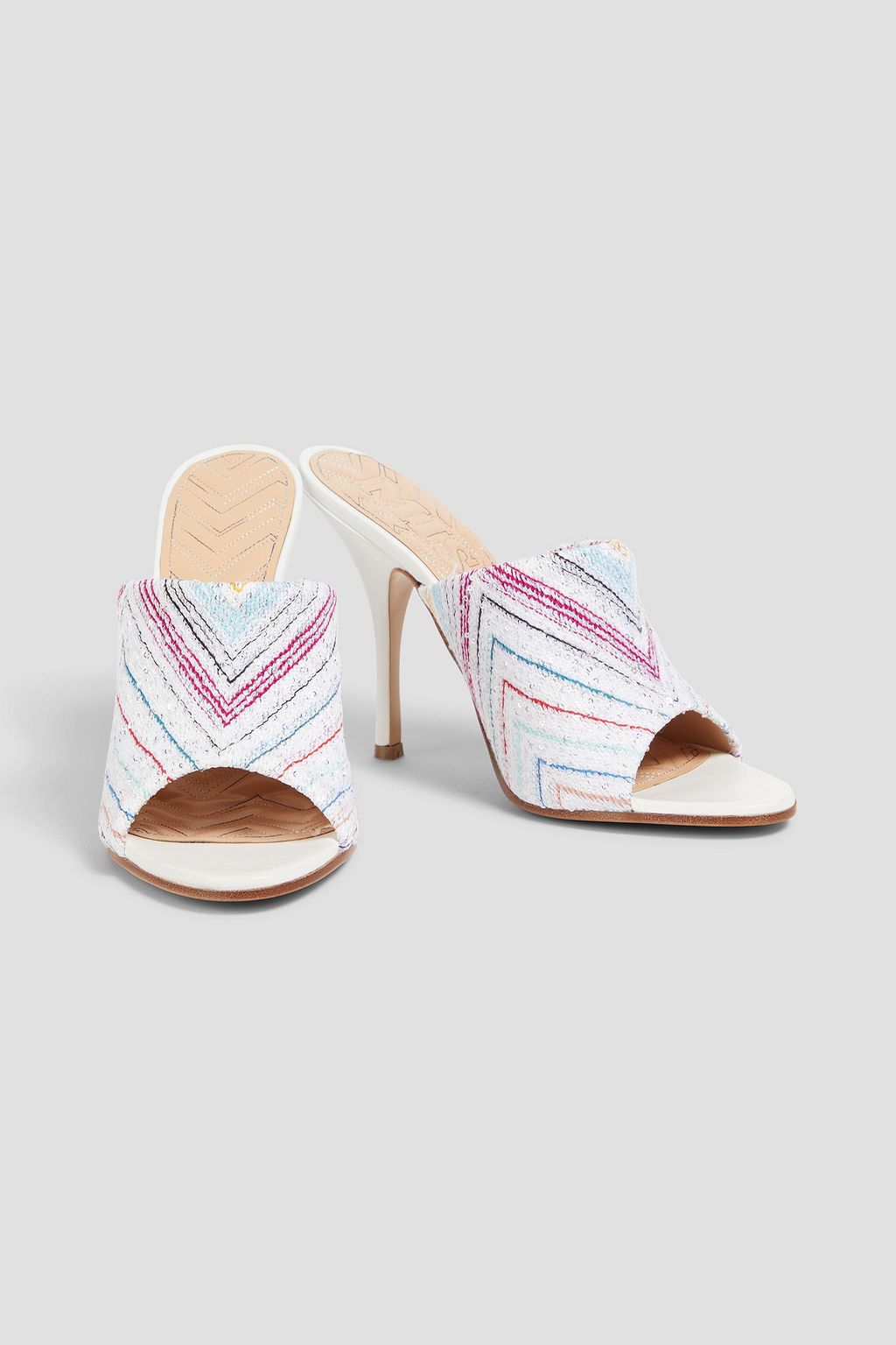 MISSONI かぎ針編みニット ミュール スパンコール付き