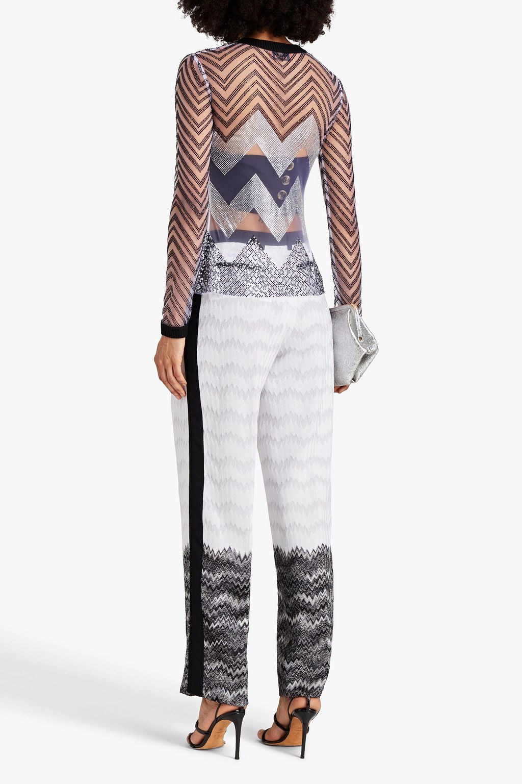 MISSONI كارديغان من التول بتصميم مزركش