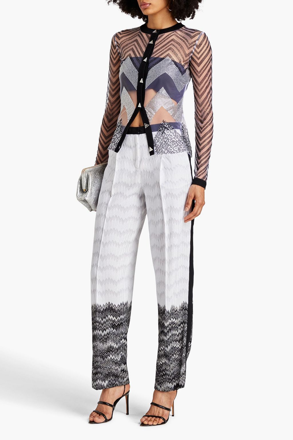 MISSONI كارديغان من التول بتصميم مزركش