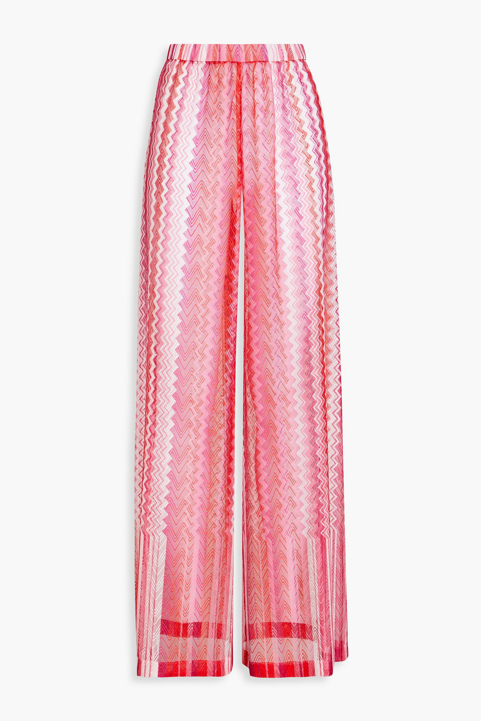 Missoni Zig-zag Wide-leg Pants In Pink