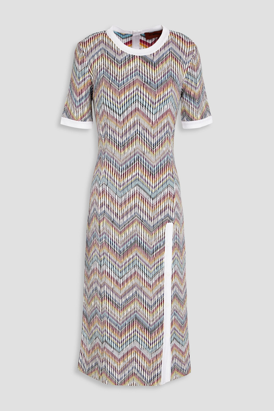 Missoni Crochet-knit Cotton-blend Midi Dress In White