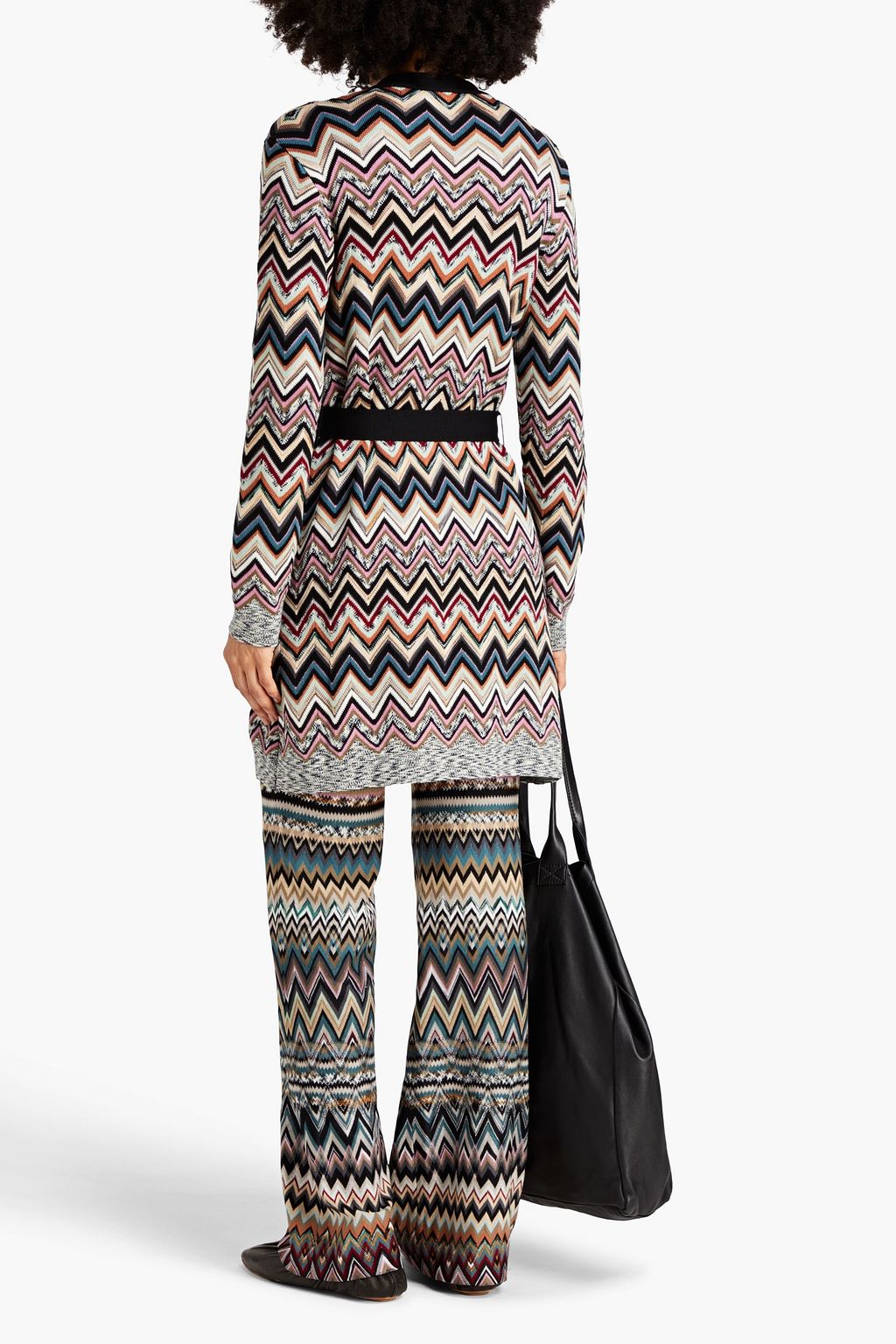 MISSONI Belted crochet-knit cardigan