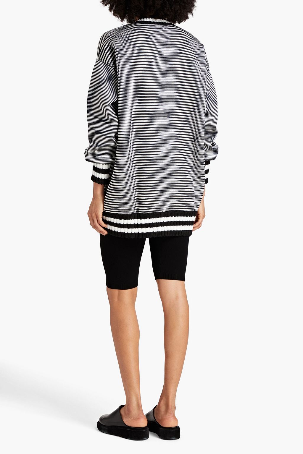 MISSONI Oversized space-dyed crochet-knit cardigan