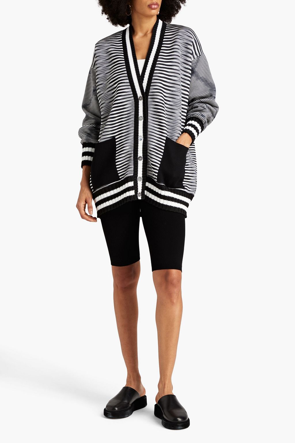 MISSONI Oversized space-dyed crochet-knit cardigan