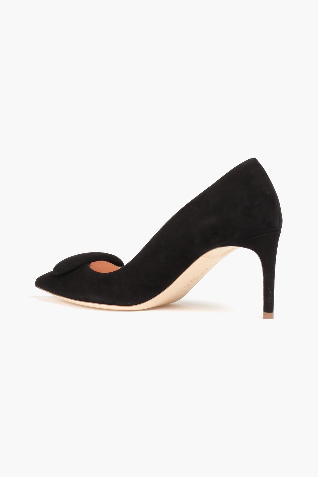 RUPERT SANDERSON Aga embellished suede pumps