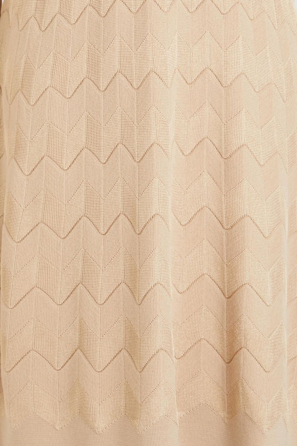 MISSONI Crochet-knit mini turtleneck dress