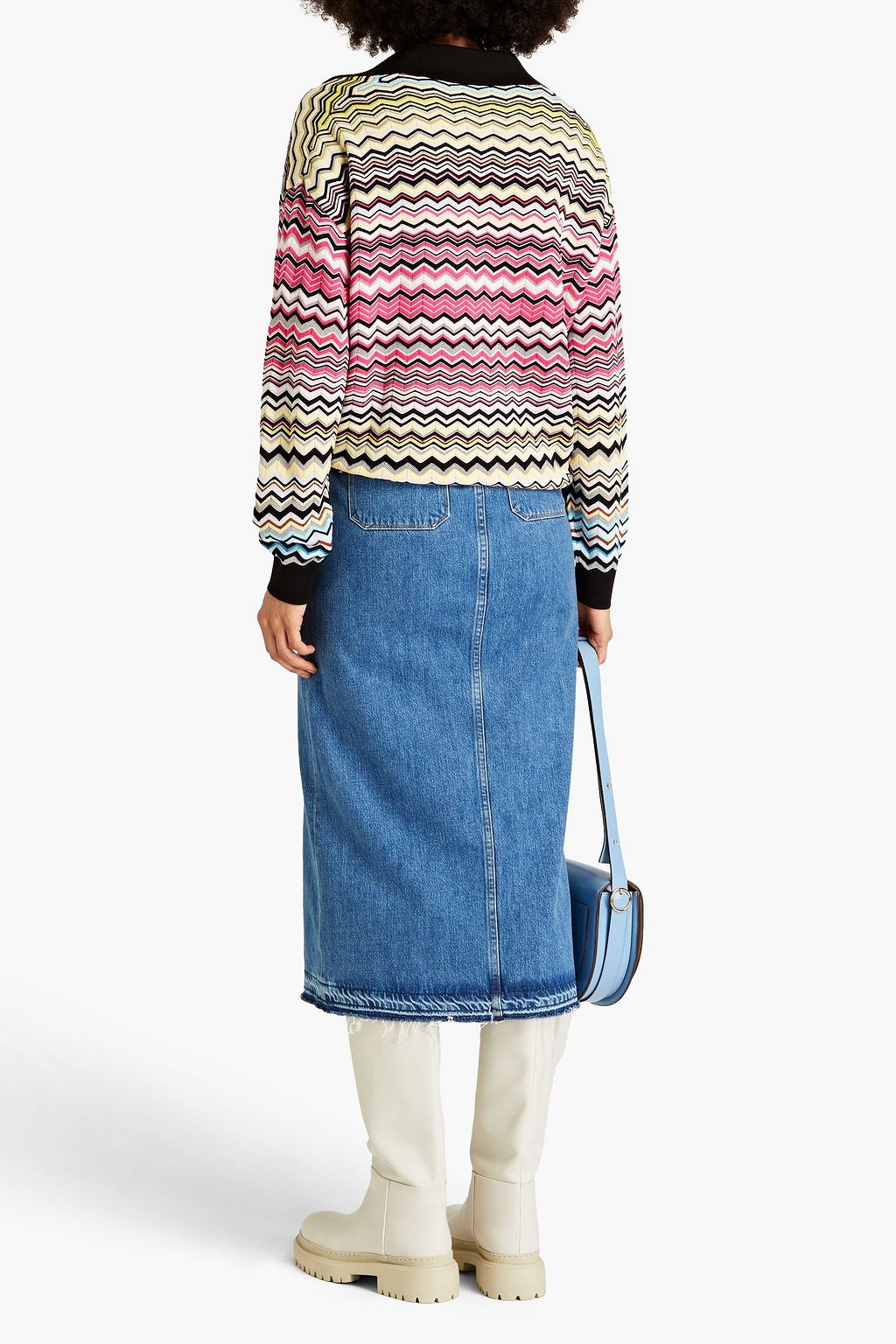 MISSONI Crochet-knit cotton-blend polo sweater