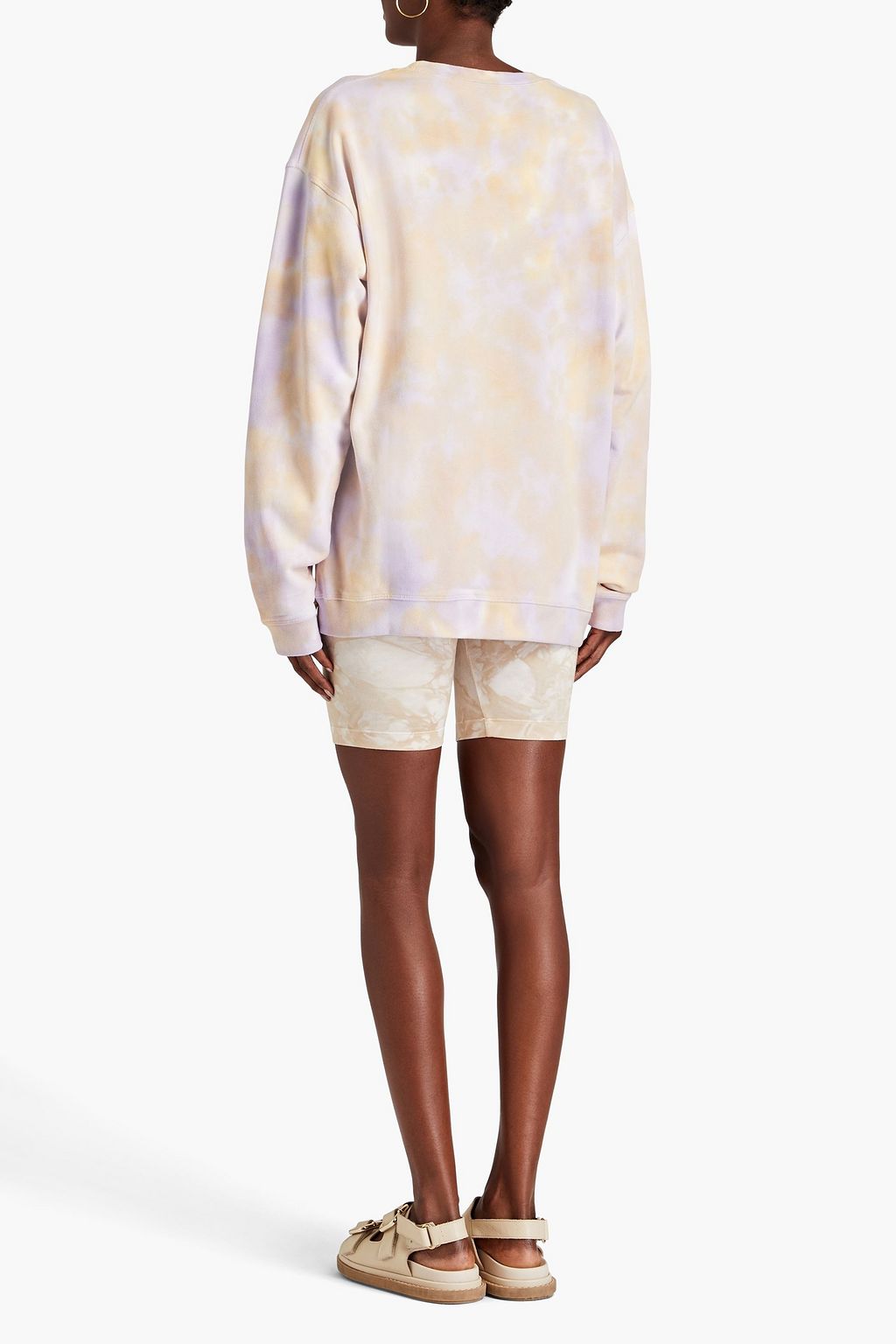 M MISSONI 애시드 워싱 프린트 프렌치 코튼 테리 스웻셔츠