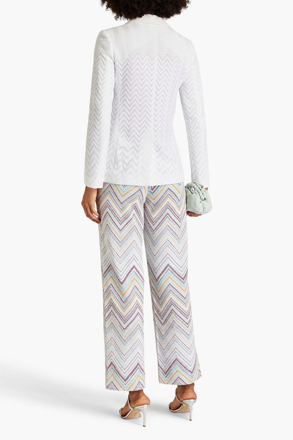 MISSONI Crochet-knit cotton-blend blazer