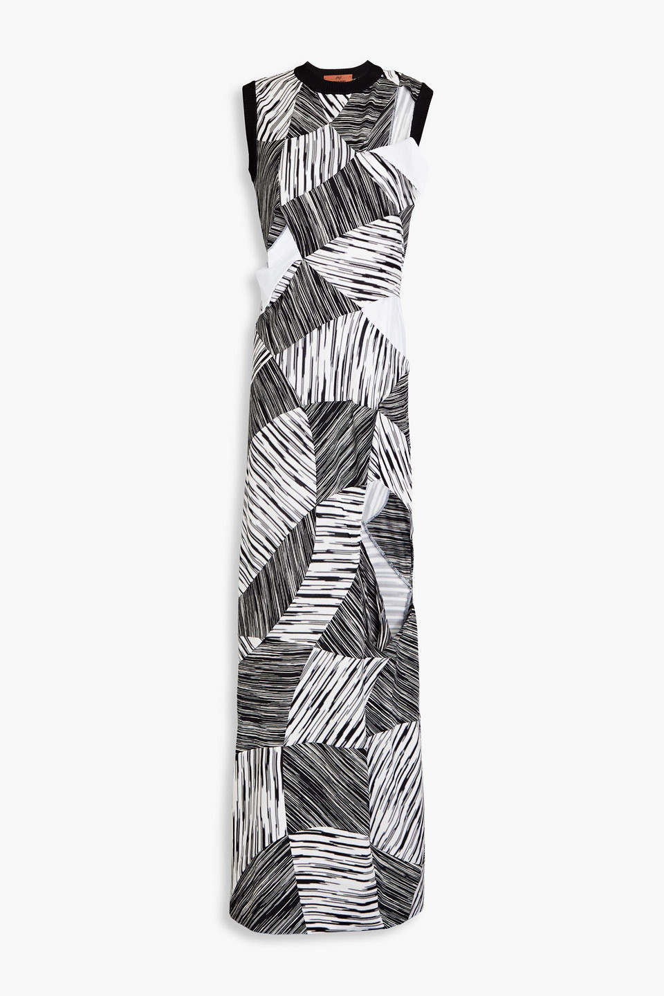 Missoni Maxikleid Aus Stretch-strick In Patchwork-optik