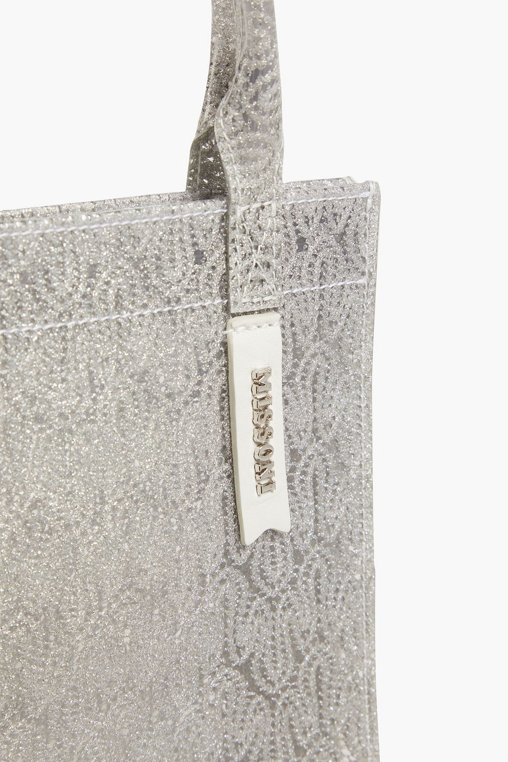 MISSONI Metallic crochet-knit and PVC tote