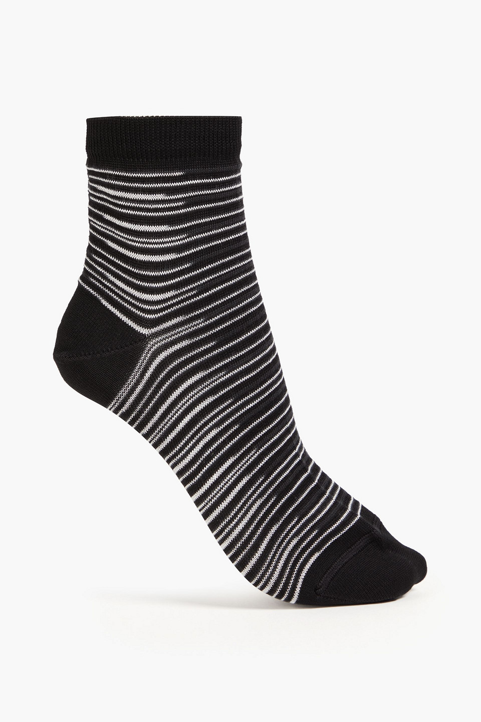 Knitted cotton-blend socks