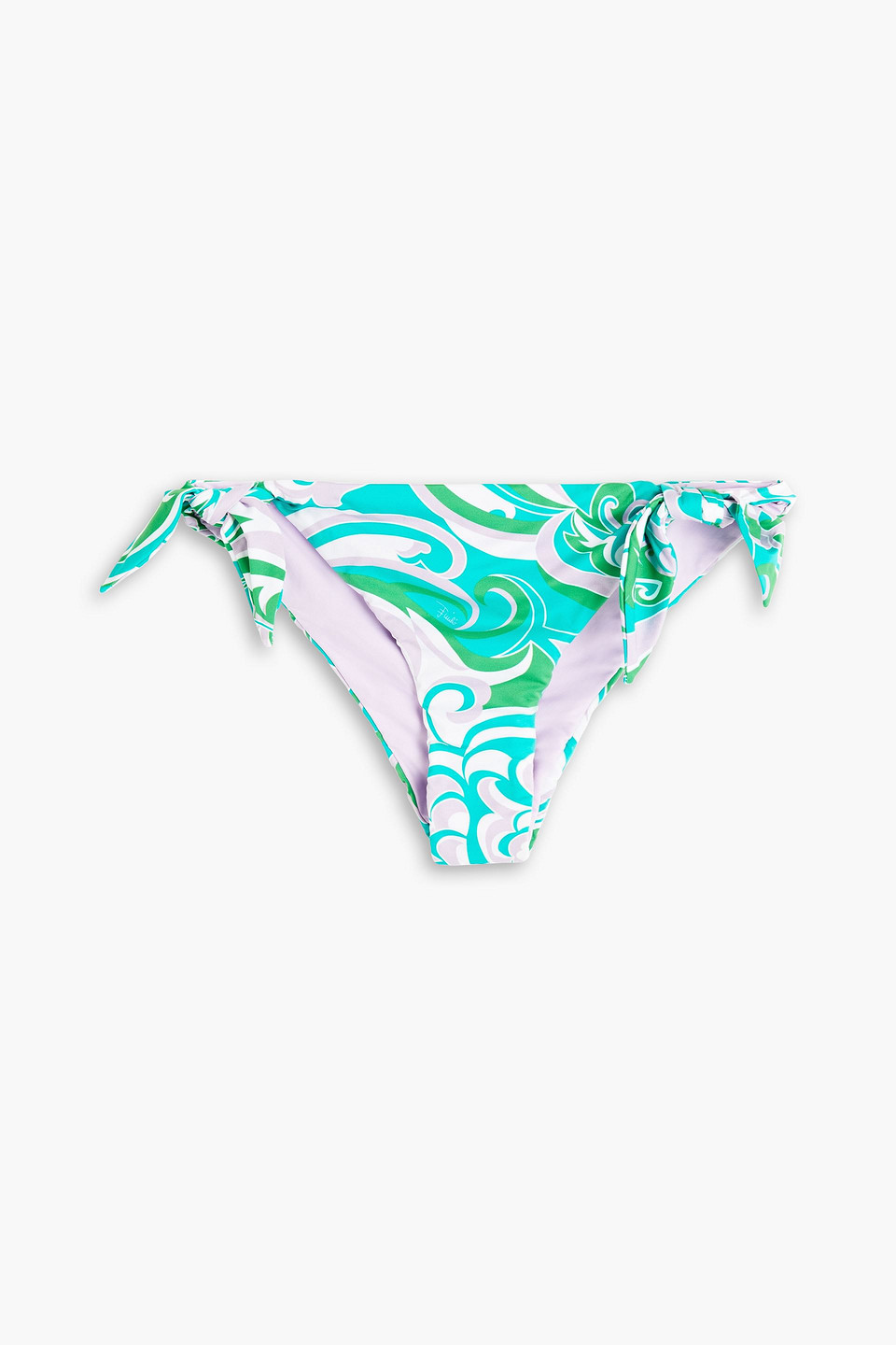 Emilio Pucci Printed Low-rise Bikini Briefs In White