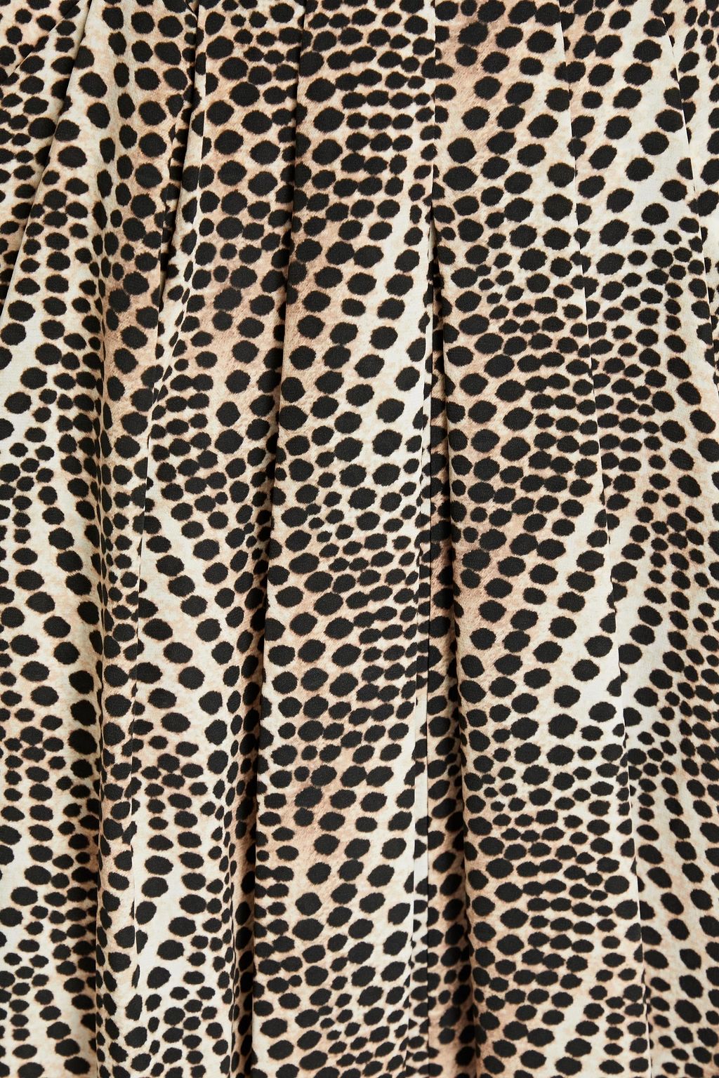 ISABEL MARANT Pleated printed silk-blend crepe de chine skirt