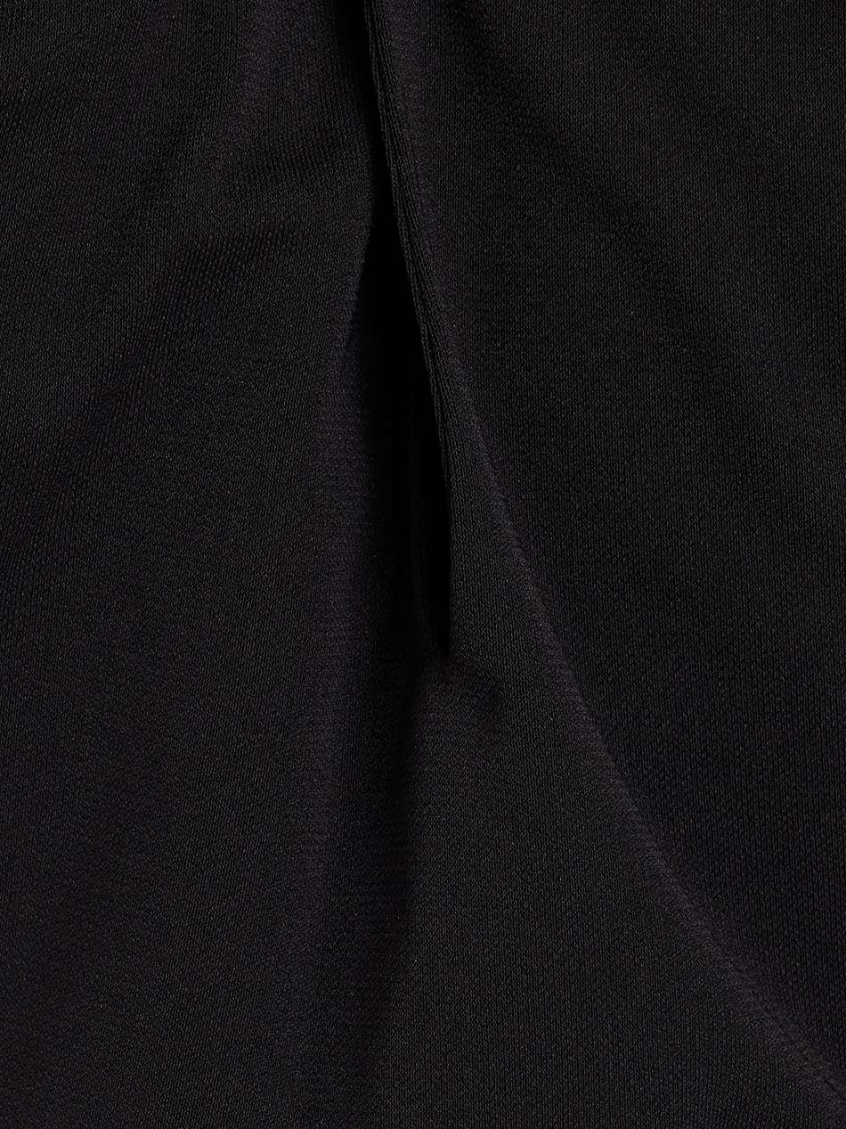charmaine twist-front stretch-crepe hooded gown