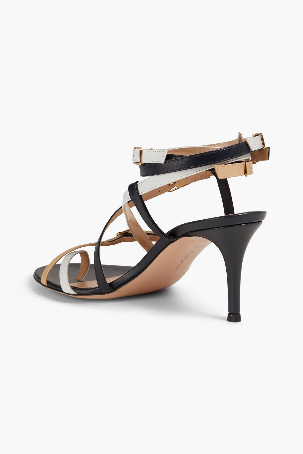 GIANVITO ROSSI Cassandra Sandalen aus Leder in Colour-Block-Optik mit Schnalle