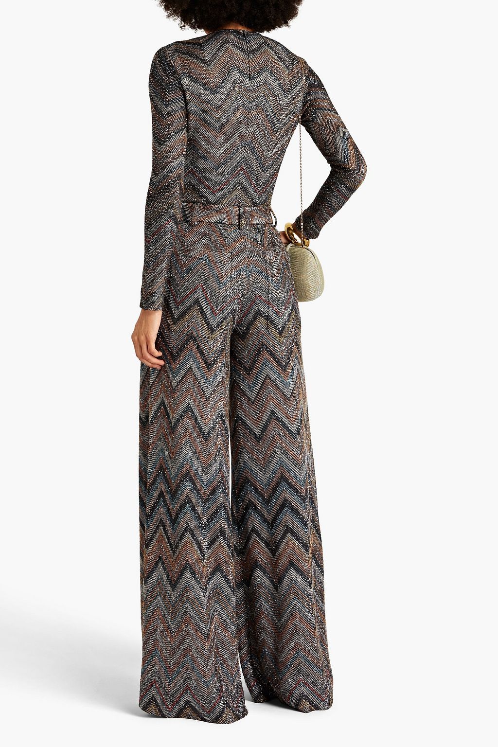 MISSONI بلوزة من نسيج بحبكة كروشيه مزينة بالترتر