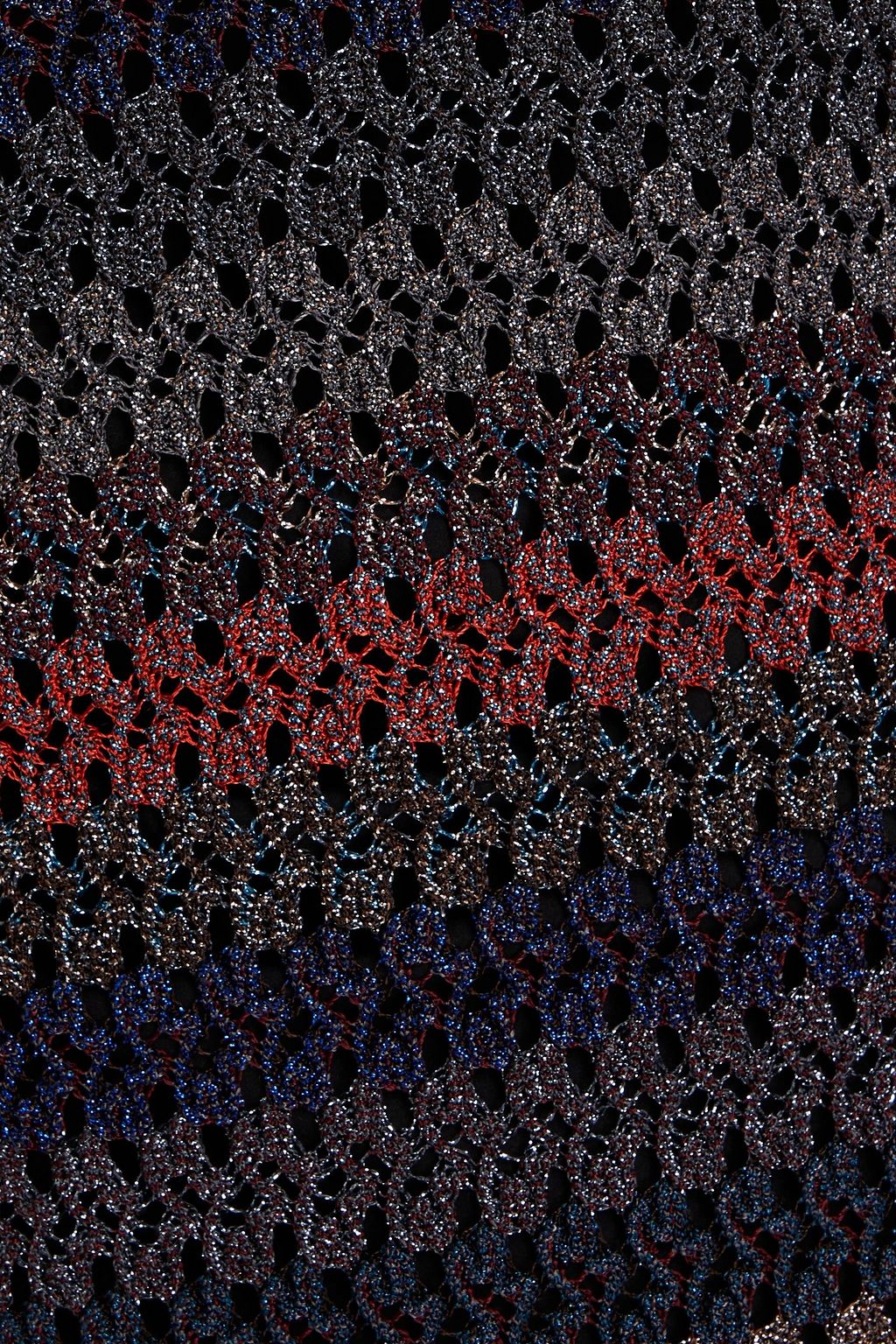 MISSONI Maxikleid aus Häkelstrick in Metallic-Optik