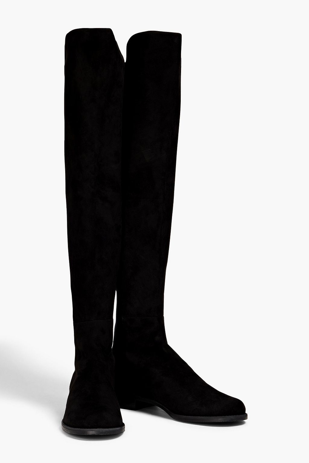 STUART WEITZMAN Microstretch and suede over-the-knee boots