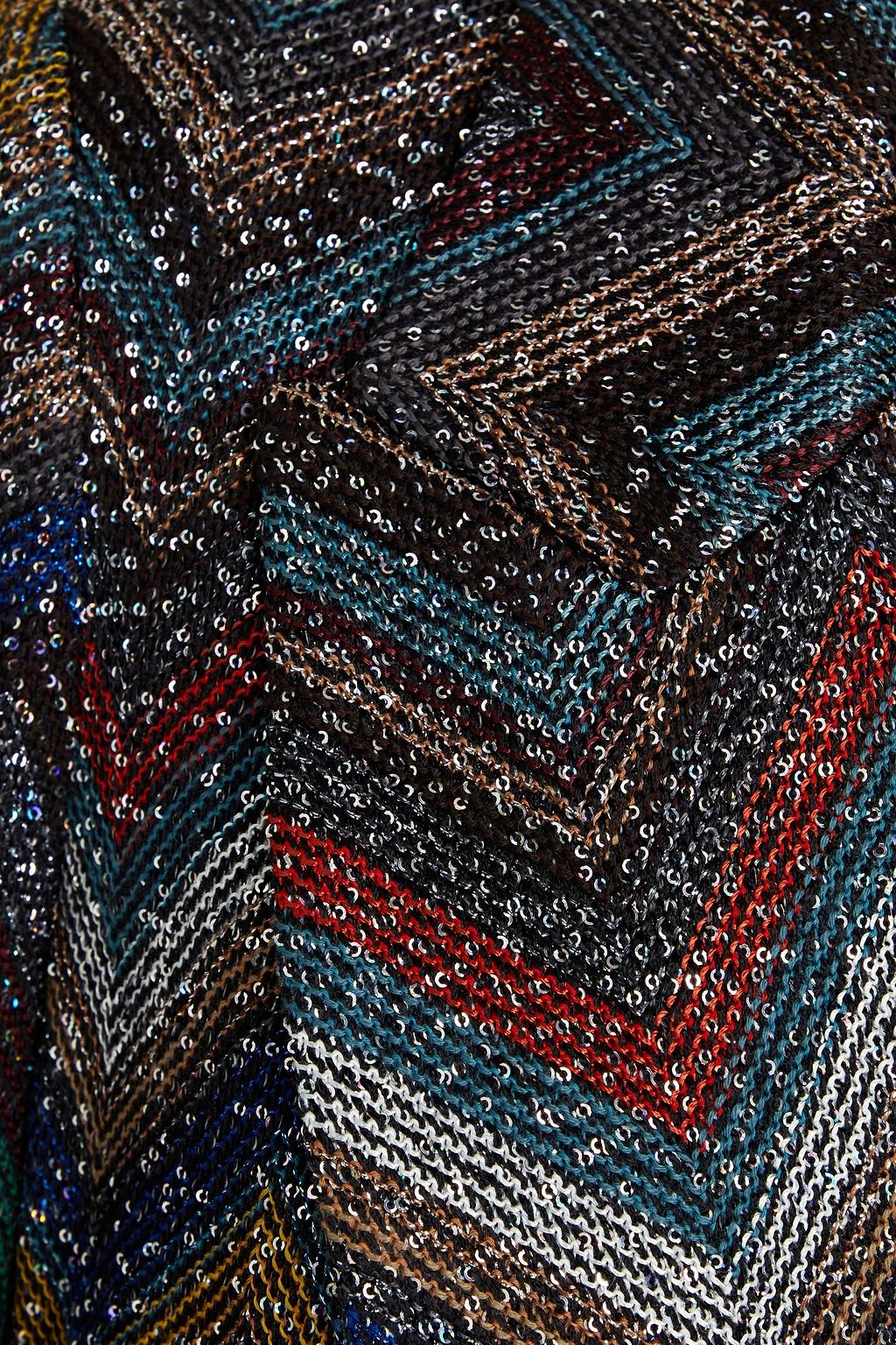 MISSONI Sequin-embellished crochet-knit coat