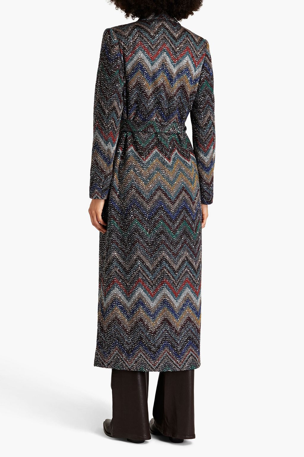 MISSONI Sequin-embellished crochet-knit coat