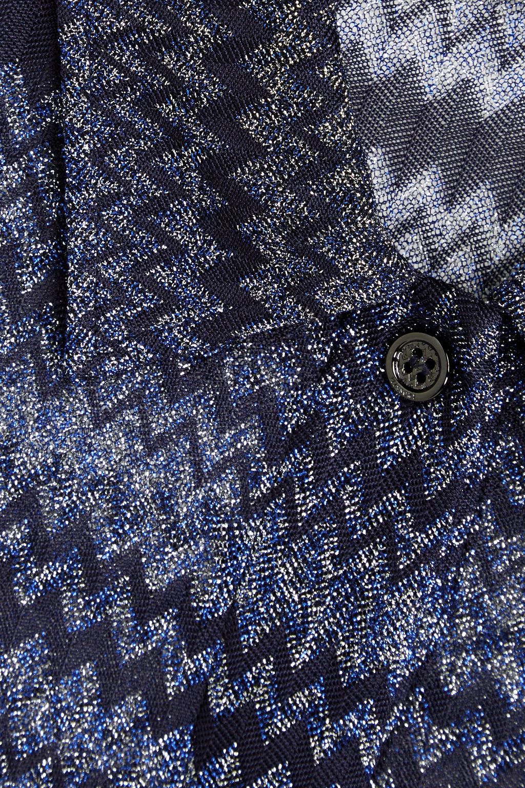 MISSONI Metallic crochet-knit shirt