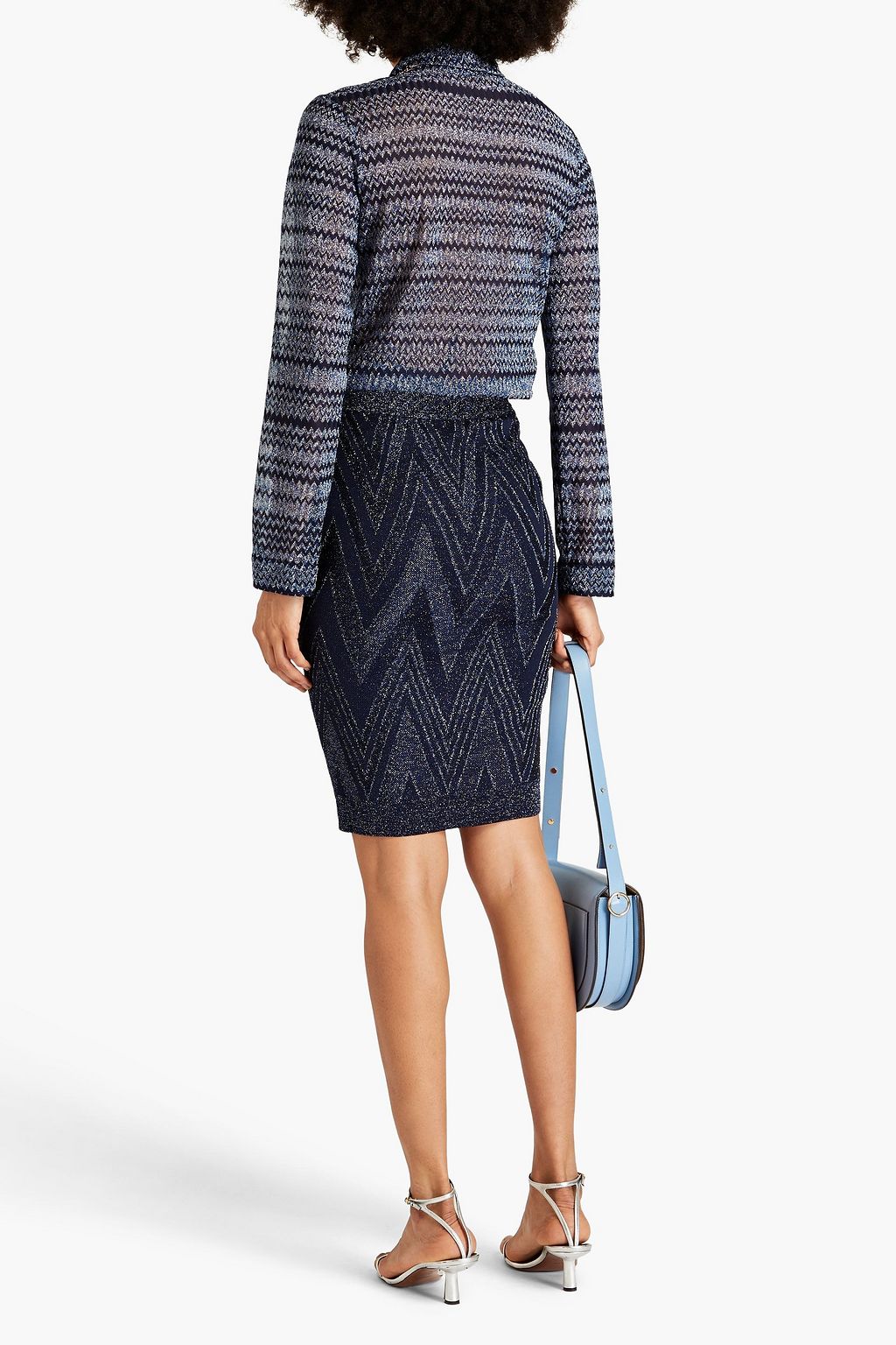 MISSONI Metallic crochet-knit shirt