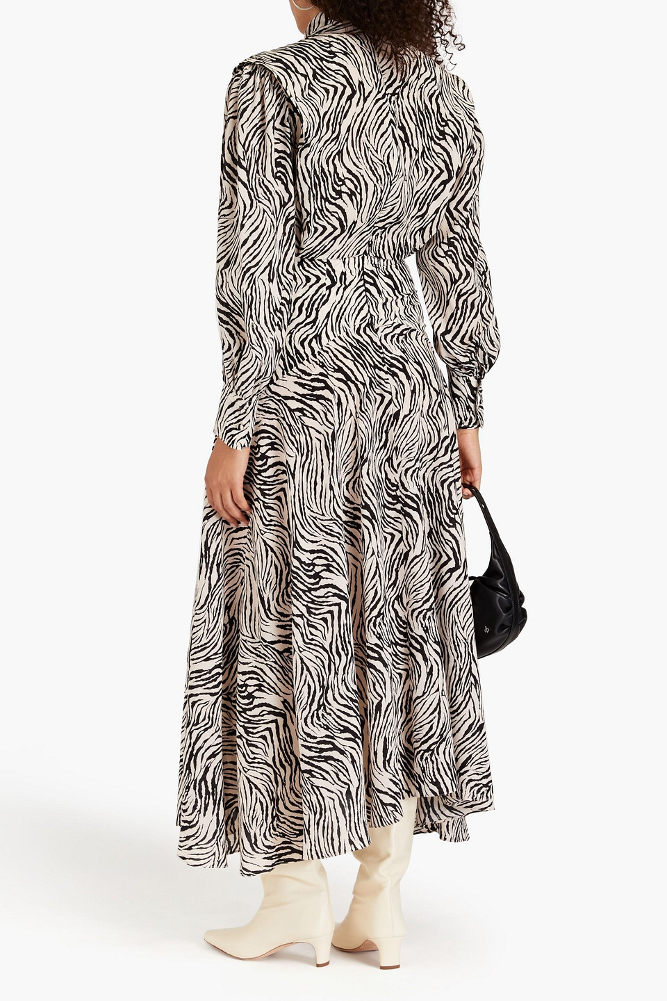 Isabel Marant Zakae Zebra-print Silk-blend Crepe De Chine Maxi Dress In Animal-print