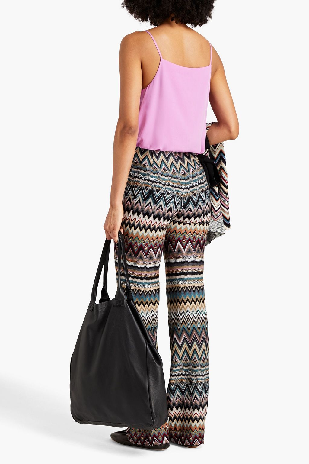 MISSONI Crochet-knit wool-blend flared pants