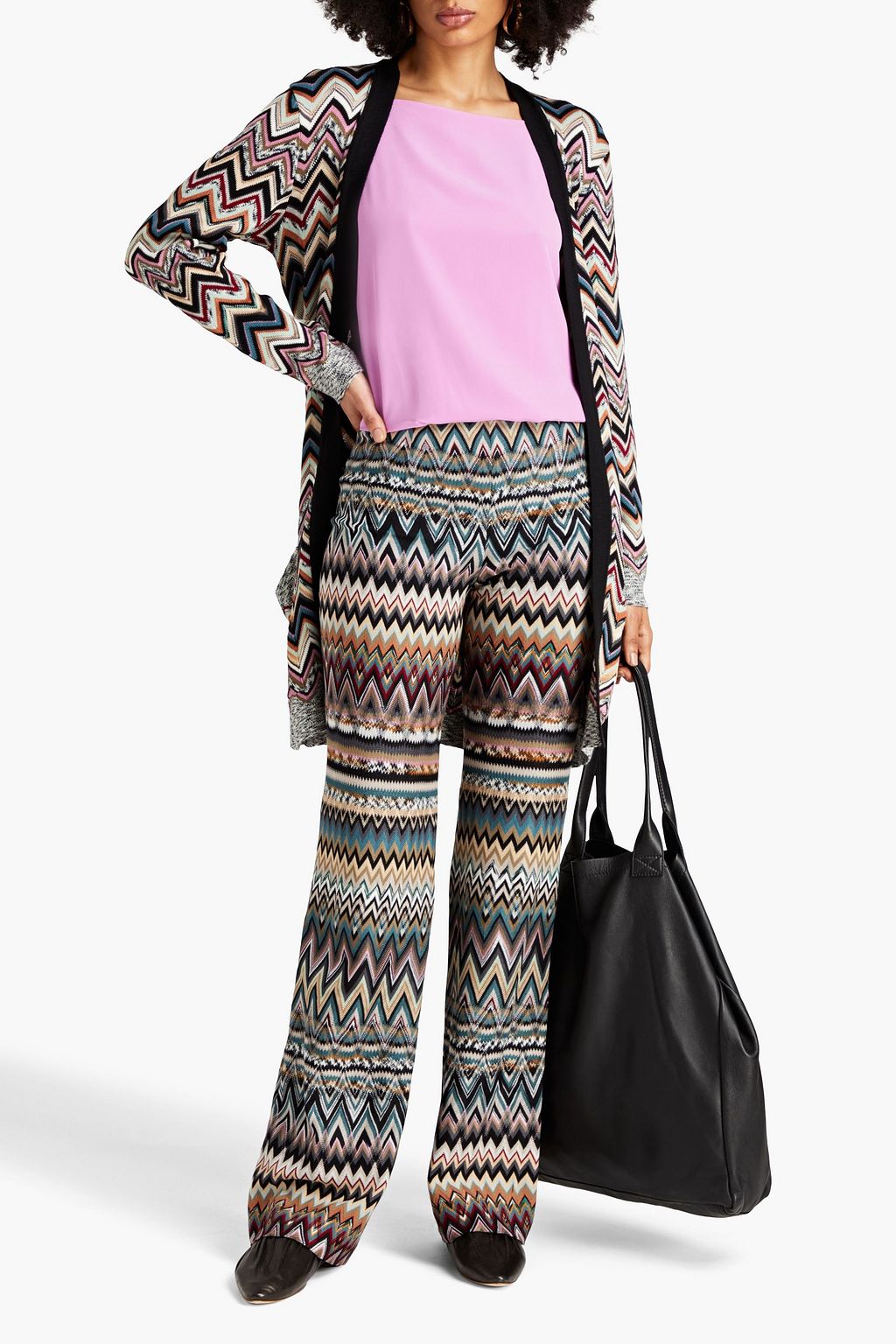 MISSONI Crochet-knit wool-blend flared pants