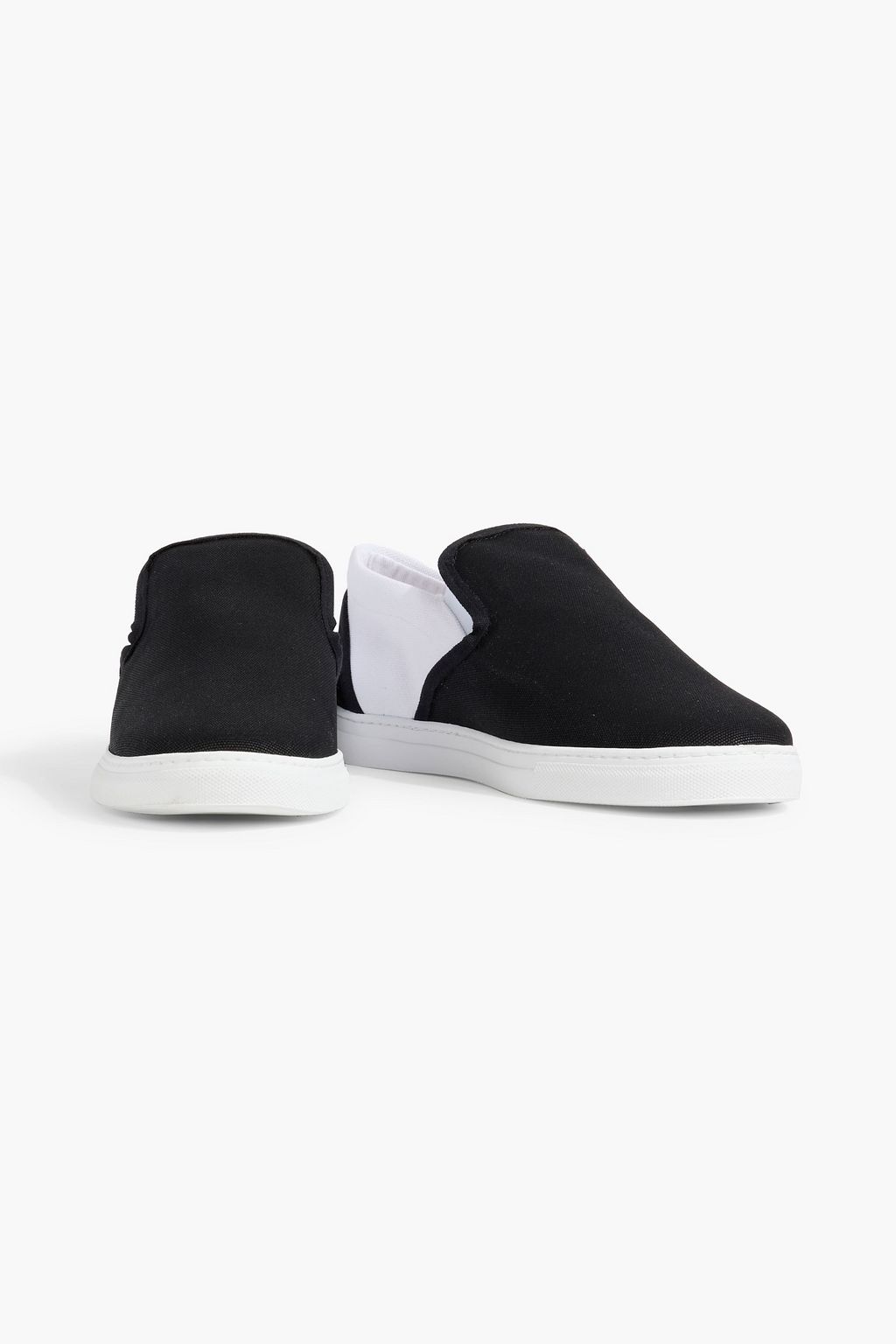 IRO Zaho two-tone canvas slip-on sneakers