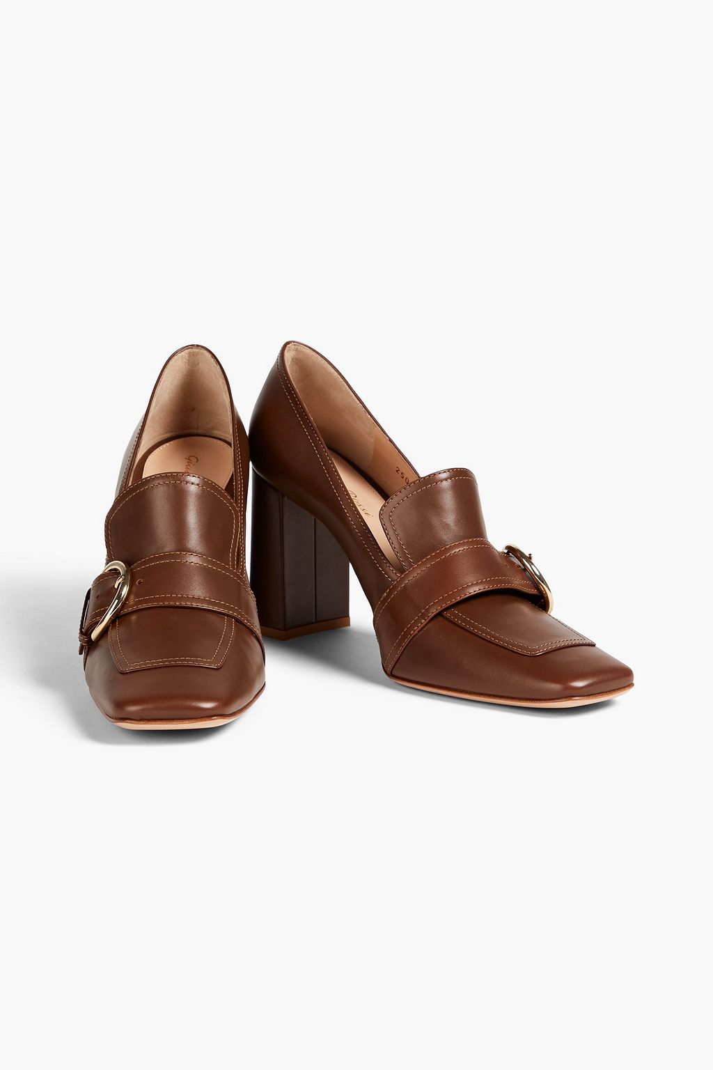 GIANVITO ROSSI Pumps aus Leder mit Schnalle