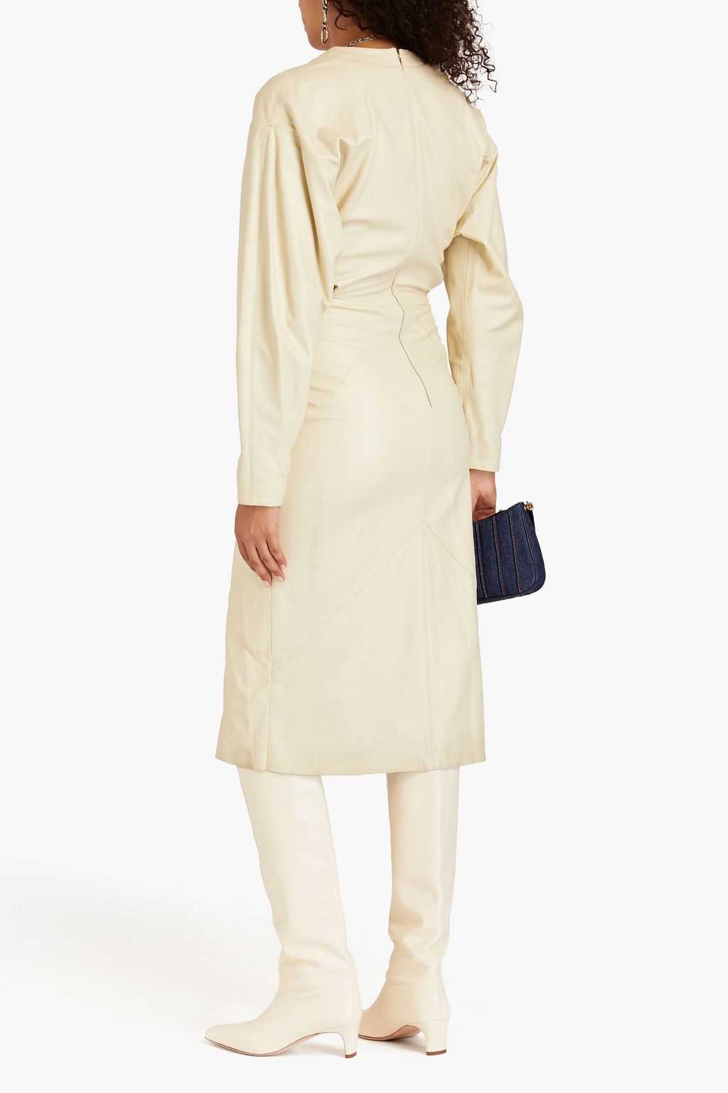 ISABEL MARANT Lazuli leather midi dress