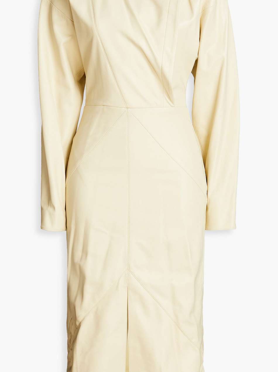 lazuli leather midi dress