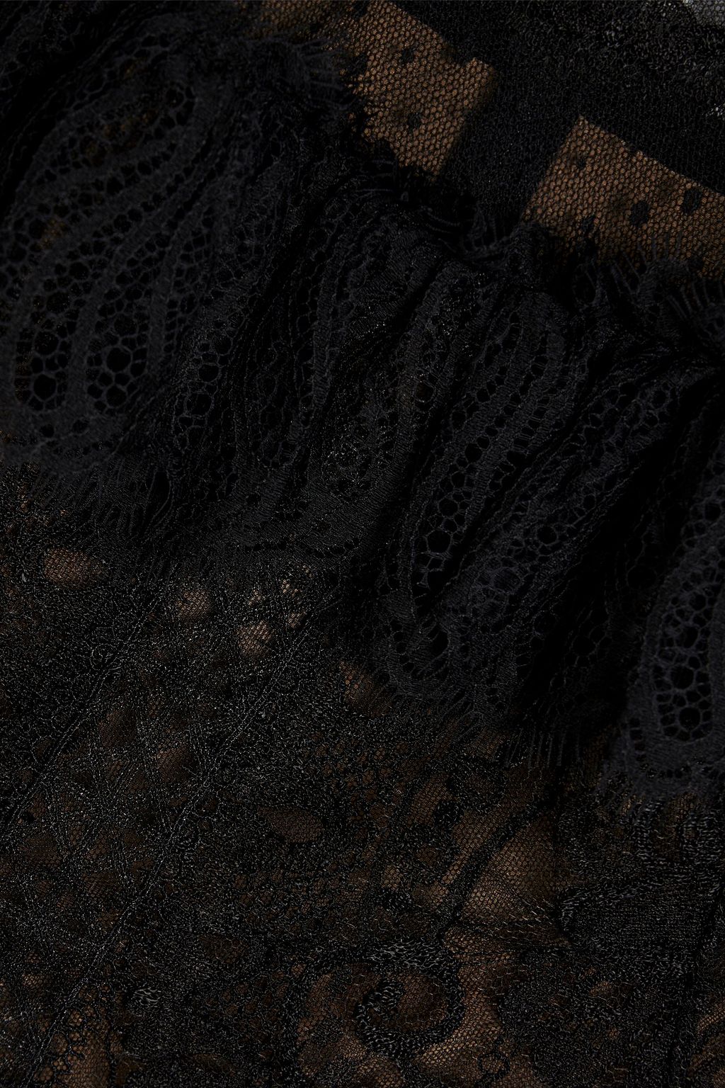ZUHAIR MURAD Swiss-dot and Chantilly lace blouse