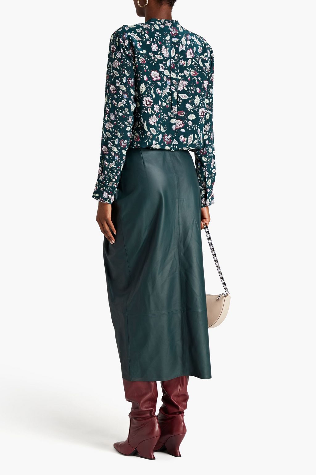 ISABEL MARANT Lyvia pleated leather maxi skirt