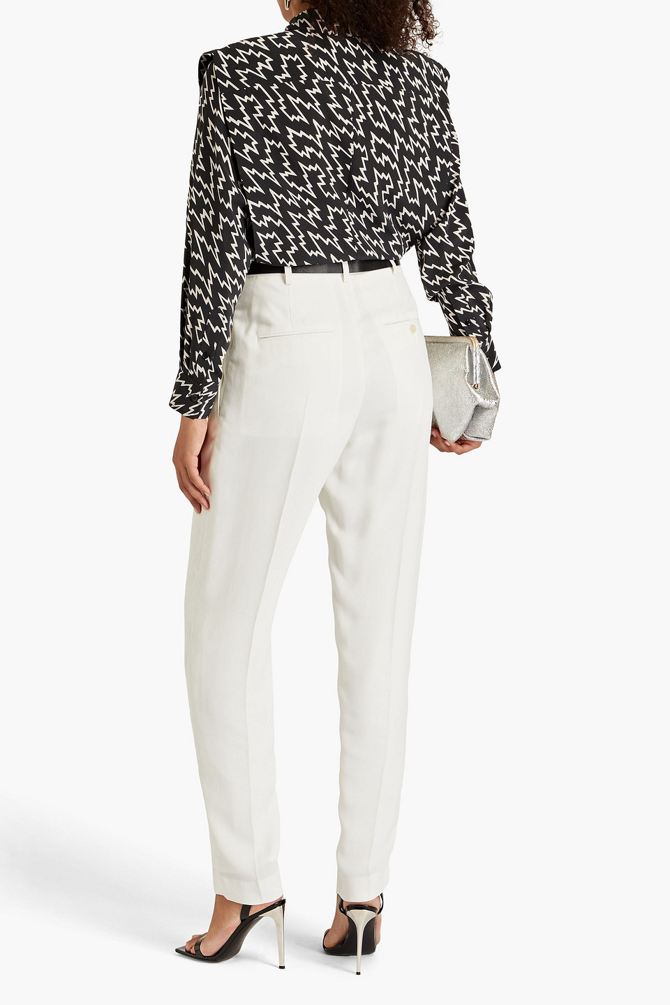 Isabel Marant Igalki Printed Stretch-silk Shirt In Schwarz